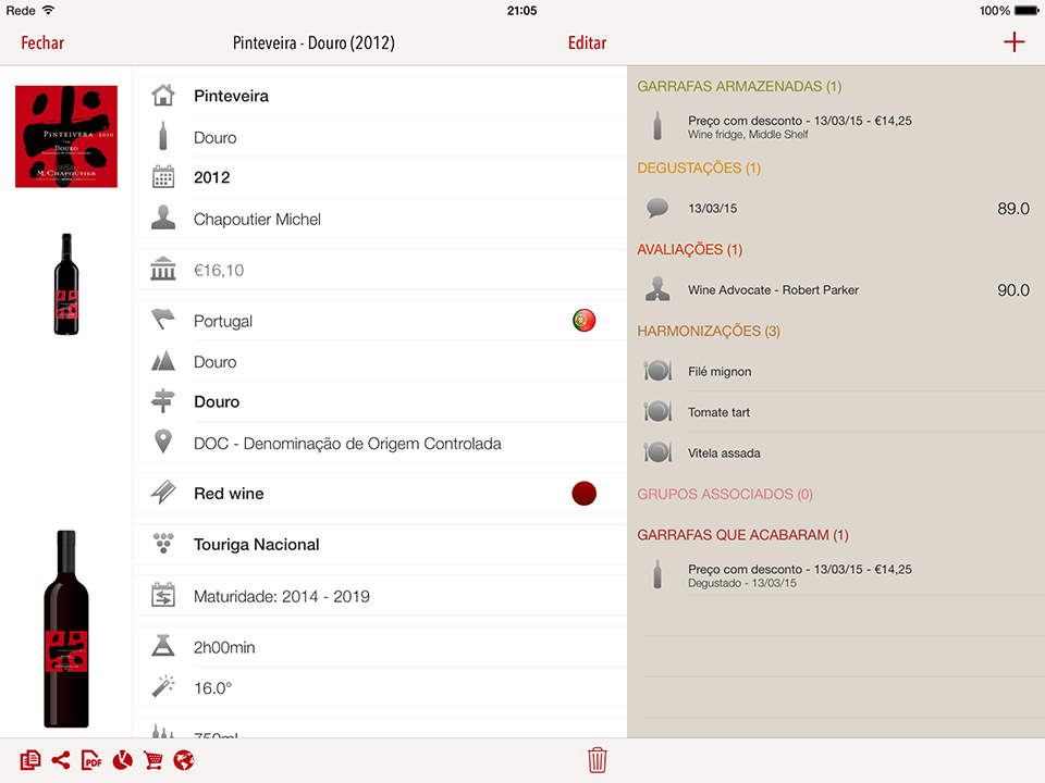 VinoCell THE wine cellar APP